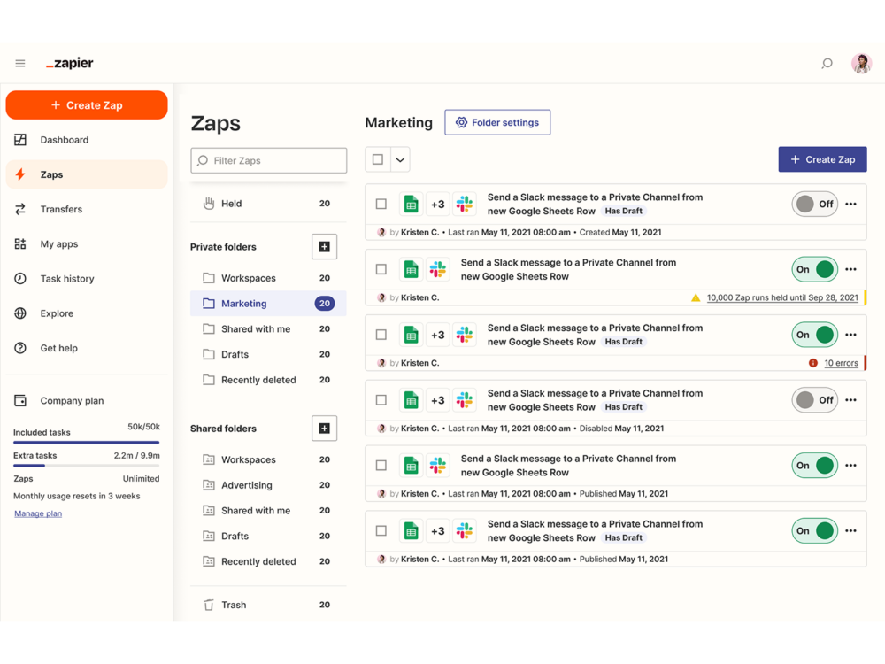 Zapier Zaps
