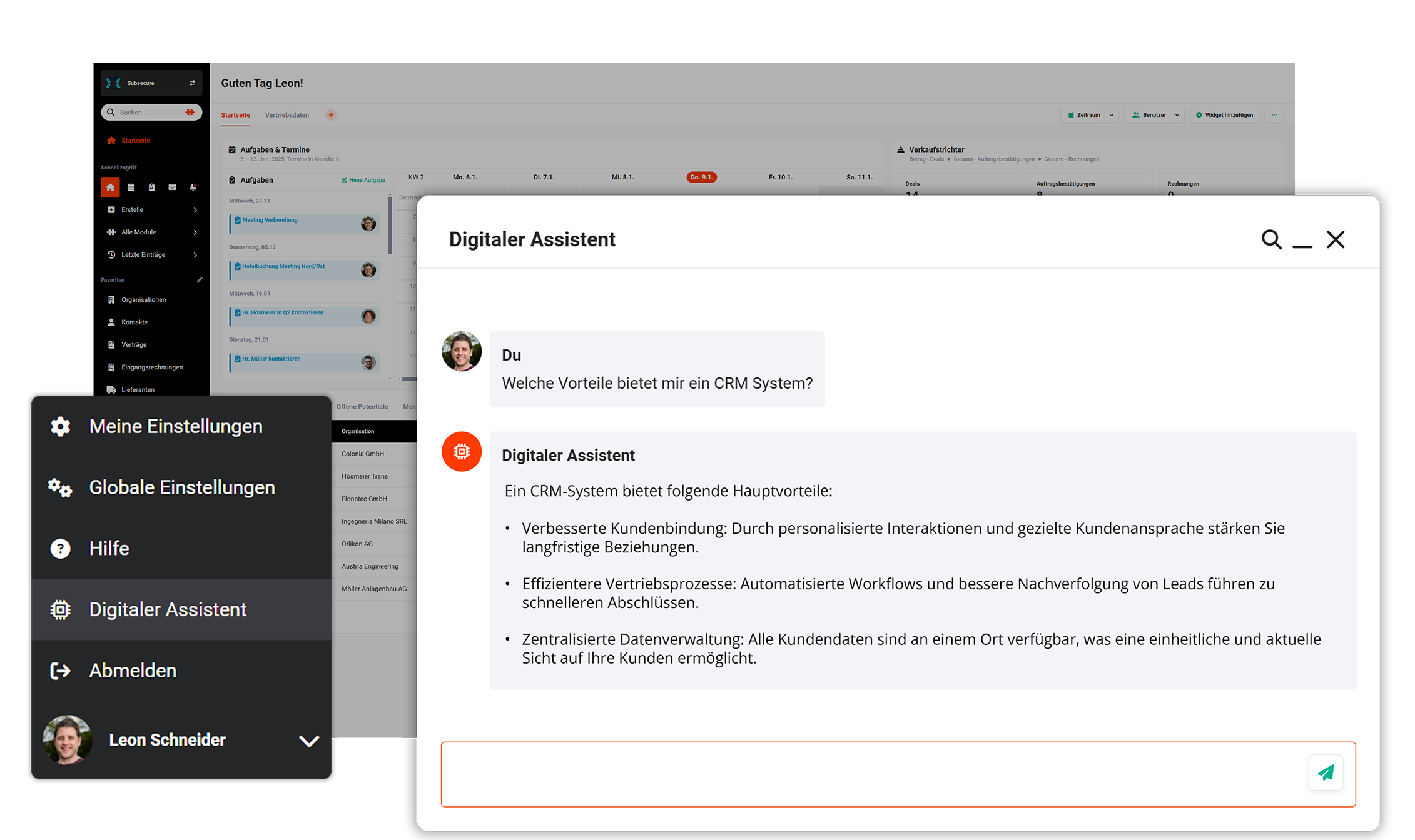 Ob kreative Ideen, Übersetzungen oder Textentwürfe – mit KI erledigen Sie Aufgaben schneller und steigern dabei Ihre Effizienz.
